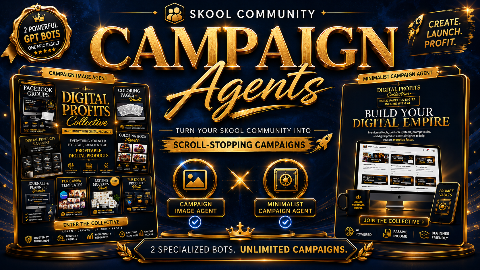 Campaign Agents — 2 powerful GPT bots inside Digital Profits Collective